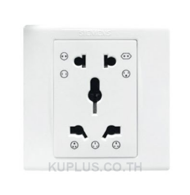 GROUNDING UNIVERSAL SOCKET 2+3 PIN FLAT AND ROUND WITH SAFETY SHUTTER - DELTA AZIO