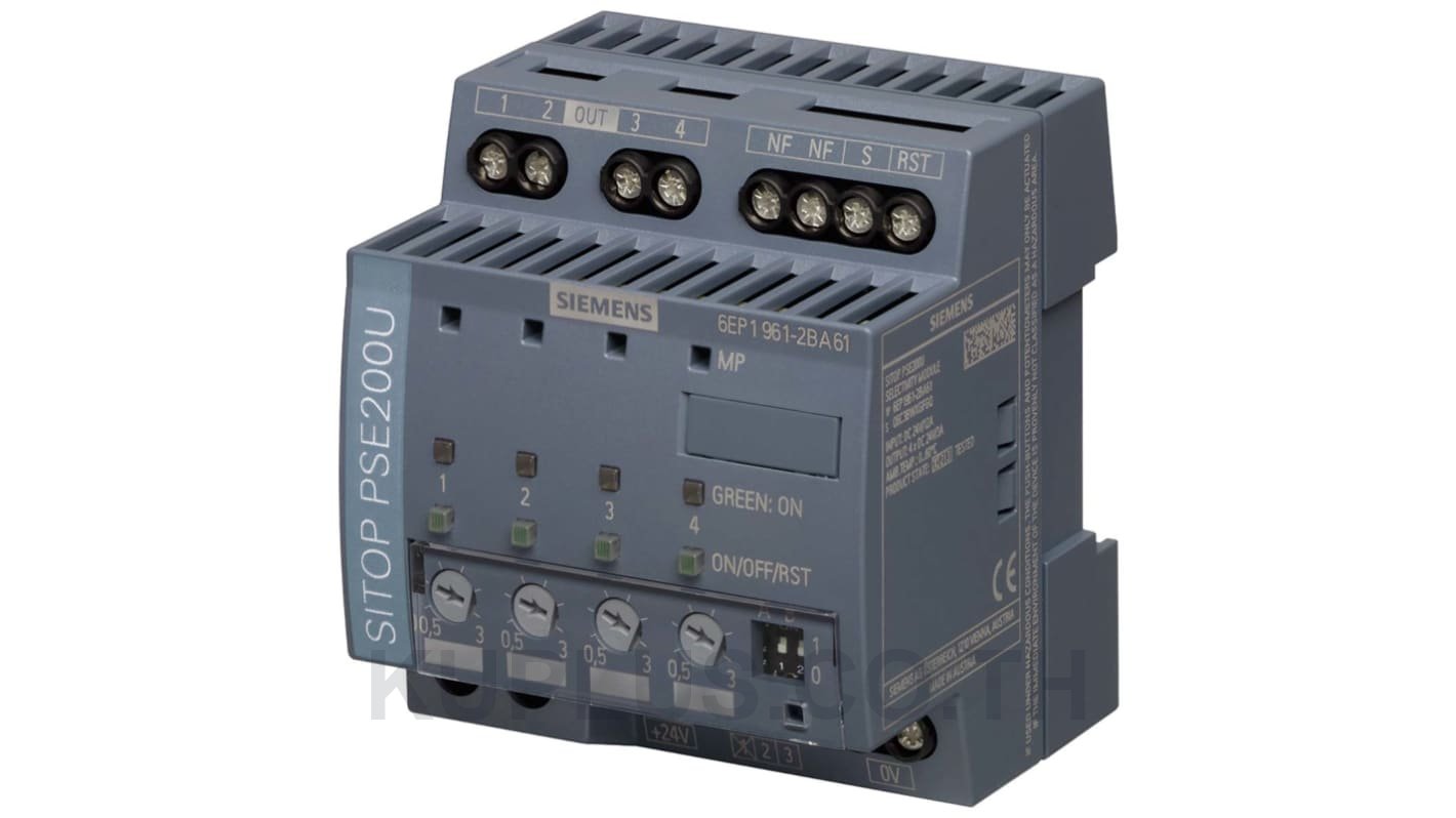 SITOP PSE200U 3 A NEC CLASS 2 Selectivity module 4-channel input: DC 24 V/12 A output: 24 V/4x 3A NEC class 2 Level adjustable 0.5-3 A mit status message for each output