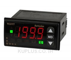 Temperature Controller, W72 X H36 mm, on/off - proportional, 3 digit display, relay output 3A, J, K, RTD input, 100-240 VAC