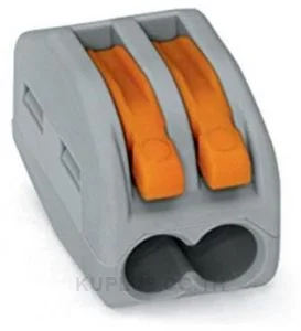 BLOXCONNECT FJ-402 ตัวต่อสายแบบกระทัดรัด (Compact splicing connector) ขนาดสาย 0.08 - 2.5 mm² 2 จุดต่อ