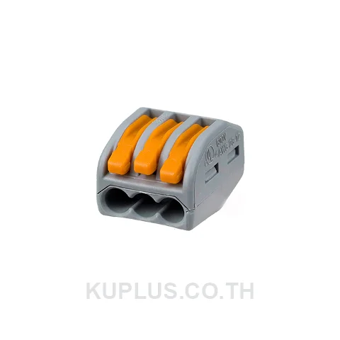 BLOXCONNECT FJ-403 ตัวต่อสายแบบกระทัดรัด (Compact splicing connector) ขนาดสาย 0.08 - 2.5 mm² 3 จุดต่อ