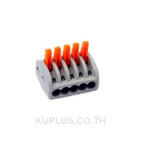 BLOXCONNECT FJ-405 ตัวต่อสายแบบกระทัดรัด (Compact splicing connector) ขนาดสาย 0.08 - 2.5 mm² 5 จุดต่อ