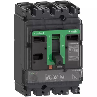 Circuit breaker ComPacT NSX250F, 36kA at 415VAC, 3 poles, Micrologic 2.2 trip unit 250A