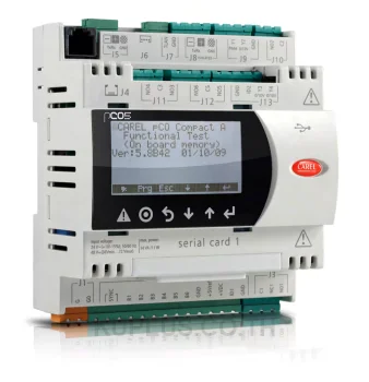 PCOX000DB0, จอแสดงผล/เทอร์มินัล (Display / Terminal) CAREL pCO Compact, 6 relays, 4 outputs, pGD1 built-in terminal, USB