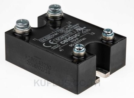 Celduc 50 A Solid State Relay, Zero Crossing, Chassis Mount, Triac, 520 V rms Maximum Load