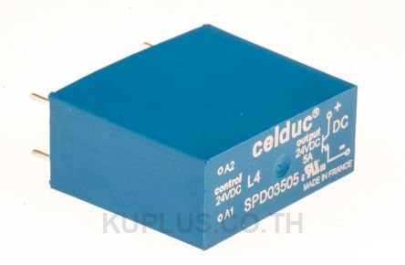Celduc 5 A SPST Solid State Relay, DC, PCB Mount, MOSFET, 30 V dc Maximum Load
