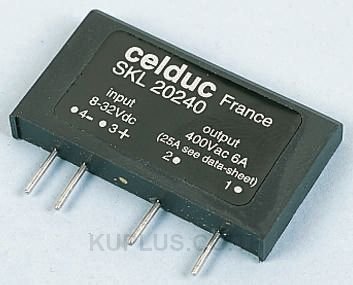 Celduc 25 A Solid State Relay, Zero Crossing, PCB Mount, Thyristor, 600 V ac Maximum Load