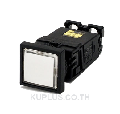 DR22F3M-M3W : PILOT LIGHT FLUSH SQUARE 22mm. WHITE