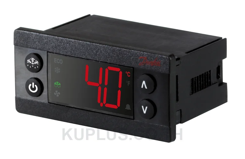 080G3235, เครื่องควบคุมระบบทำความเย็นอิเล็กทรอนิกส์ (Electronic Refrigeration Controller) Danfoss ERC 111A ไฟเลี้ยง 100-240 V AC อนาล็อกอินพุต 2 ดิจิทัลอินพุต 1 ดิจิทัลเอาต์พุต 1