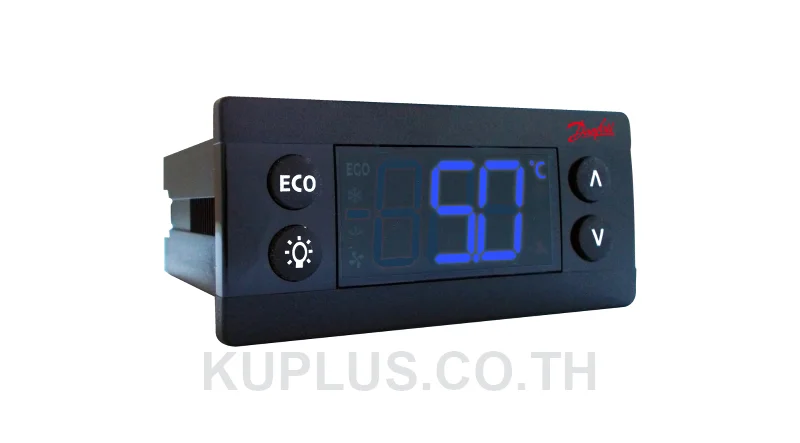 080G3496, เครื่องควบคุมระบบทำความเย็นอิเล็กทรอนิกส์ (Electronic Refrigeration Controller) Danfoss ERC 112C ไฟเลี้ยง 100-240 V AC อนาล็อกอินพุต 4 ดิจิทัลอินพุต 1 ดิจิทัลเอาต์พุต 3