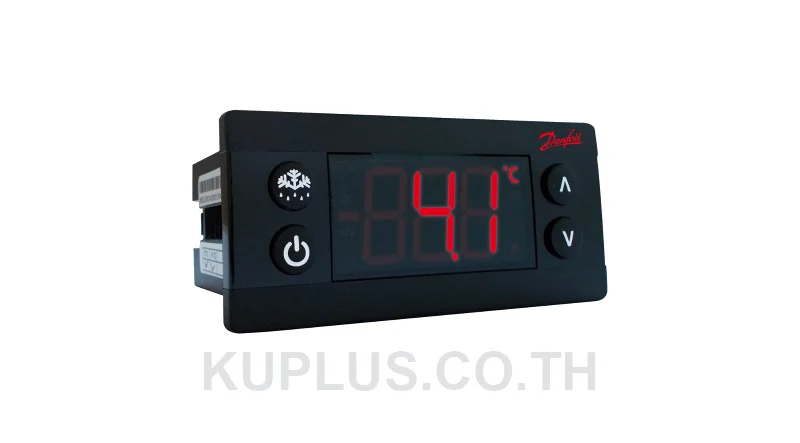 080G3231, เครื่องควบคุมระบบทำความเย็นอิเล็กทรอนิกส์ (Electronic Refrigeration Controller) Danfoss ERC 111A ไฟเลี้ยง 100-240 V AC อนาล็อกอินพุต 2 ดิจิทัลอินพุต 1 ดิจิทัลเอาต์พุต 1