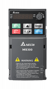 VFD1A5MS43ANSAA : VSD 0.5 HP, 0.37 kW, 380V, 3 Phase, VFD-MS300 Series