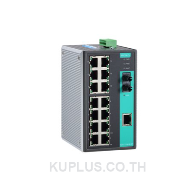 Industrial Unmanaged Ethernet Switch with 14 10/100BaseT(X) ports, 2 multi mode 100BaseFX ports, SC connector, -10 to 60Â°C