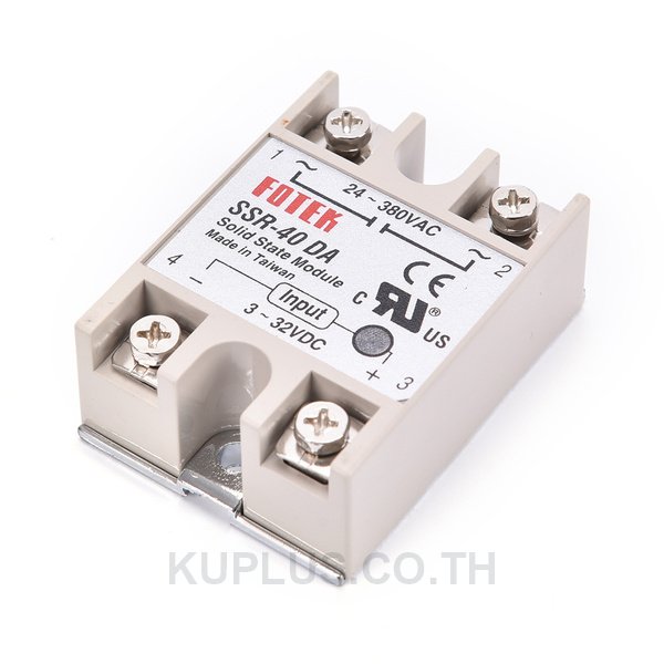 โซลิดสเตตรีเลย์ SSR-40DA ,Input :3-32VDC ,Output :24-380VAC 40A
