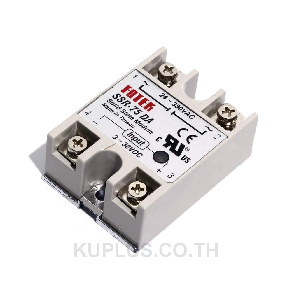โซลิดสเตตรีเลย์ SSR-75DA ,Input :3-32VDC ,Output :24-380VAC 75A