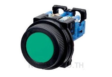 AR30F0R-10G : PUSHBUTTON FLUSH ROUND HEAD 30mm. GREEN