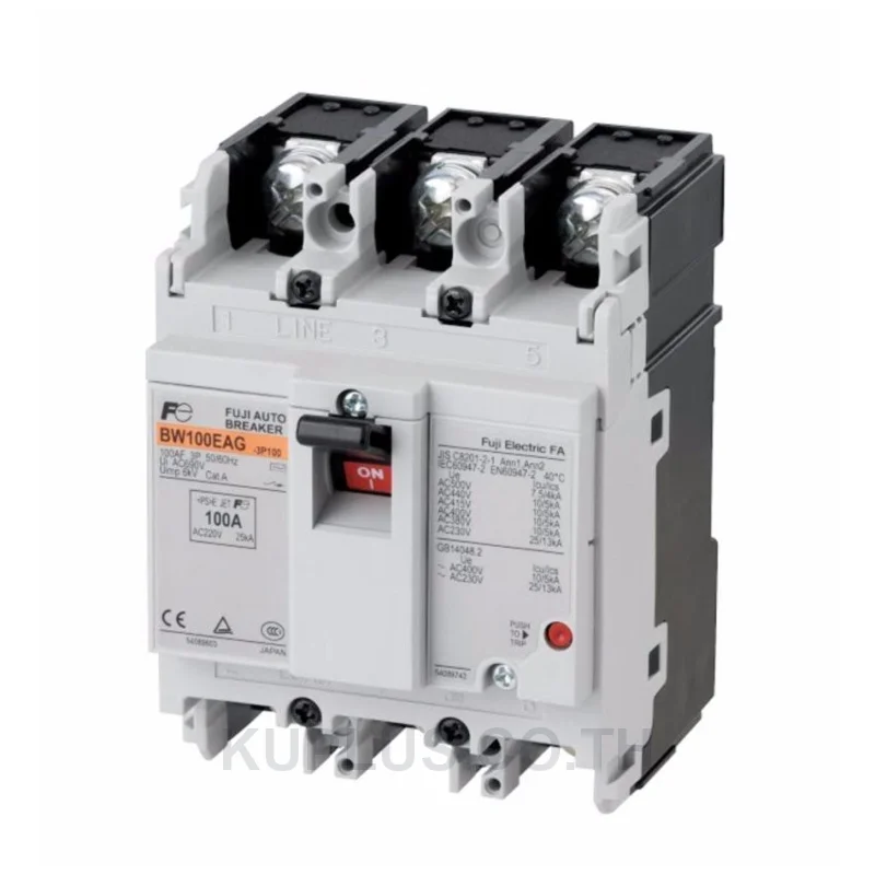 BW100EAG-3P060, เบรกเกอร์ MCCB Fuji Electric BW Series 3 โพล 60A เฟรม 100AF 10 kA (400 V AC)