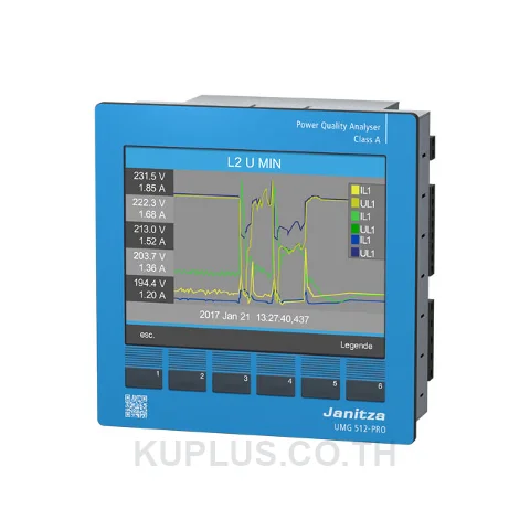 Janitza UMG 512-PRO Class A Power Quality Analyzer (IEC 61000-4-30, with RCM)