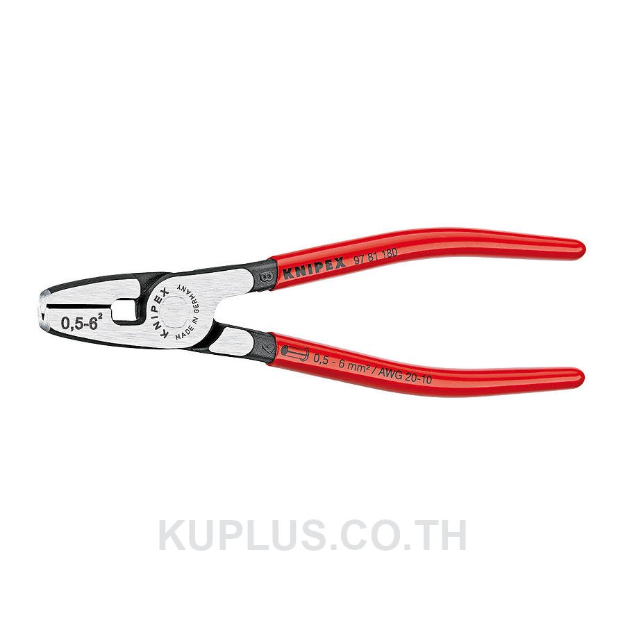 97 81 180 Crimping Pliers for End Sleeves (Ferrules) With Front Loading