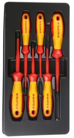 00 20 12 V05 Knipex VDE Phillips, Pozidriv, Slotted Screwdriver Set 6 Piece