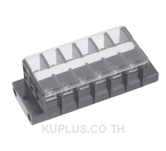 TXM 600 06, TX Assenbled terminal block, 6 Pole, 600V, 200mm2 [400A], 250mm2 [500A], 325mm2 [600A], M16×40 , stud