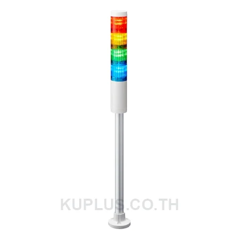 LR4-402PJNW-RYGB 40mm 4-tier, UL CE IP65 DC 24V, Pole Mount with Circular Bracket and Cable, No Flashing/Buzzer, Off-white