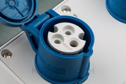 Mennekes IP44 Blue Wall Mount 3P Mains Connector Socket, Rated At 16A, 230V