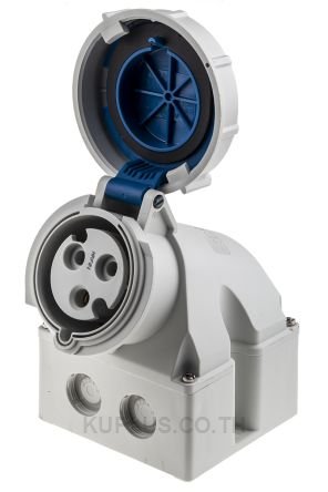 Mennekes IP67 Blue Wall Mount 2P+E Industrial Power Socket, Rated At 32A, 230 V