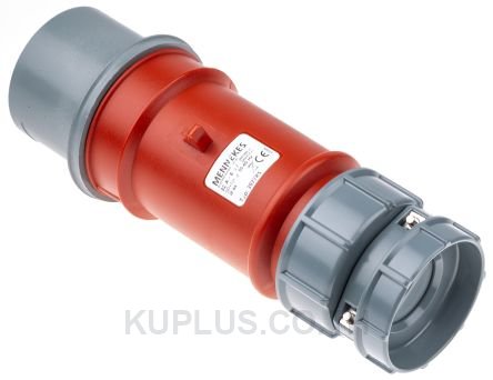 Mennekes PowerTOP Series, IP44 Red Cable Mount 5P Industrial Power Plug, Rated At 32A, 400V