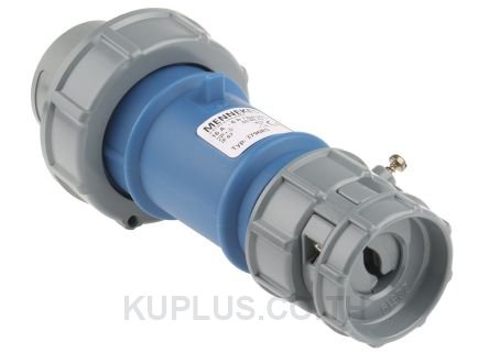 Mennekes PowerTOP Series, IP67 Blue Cable Mount 3P Industrial Power Plug, Rated At 16A, 230V