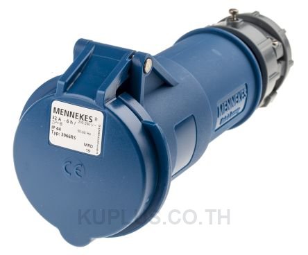 Mennekes PowerTOP Series, IP44 Blue Cable Mount 3P Industrial Power Socket, Rated At 32A, 230V