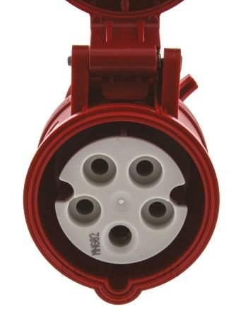 Mennekes IP44 Red Cable Mount 5P Industrial Power Socket, Rated At 16A, 400V