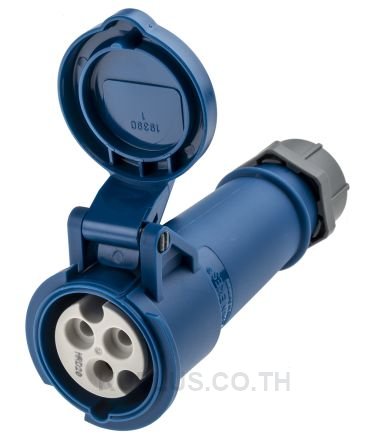 Mennekes IP44 Blue Cable Mount 3P Industrial Power Socket, Rated At 16A, 230V