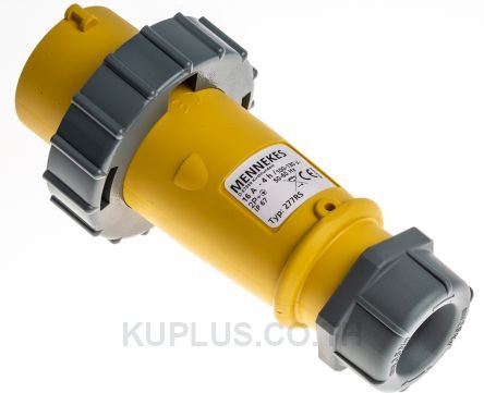 Mennekes AM-TOP Series, IP67 Yellow Cable Mount 2P+E Industrial Power Plug, Rated At 16A, 110 V