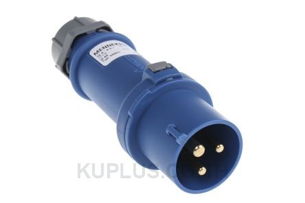 Mennekes StarTOP Series, IP44 Blue Cable Mount 3P Industrial Power Plug, Rated At 16A, 230V