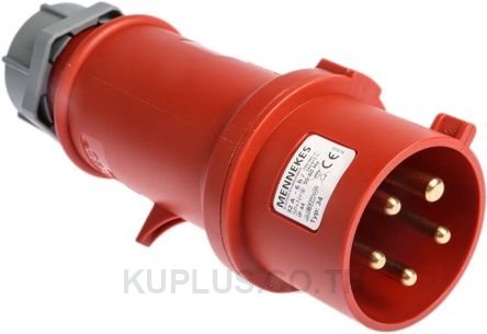 Mennekes StarTOP Series, IP44 Red Cable Mount 5P Industrial Power Plug, Rated At 32A, 400V