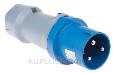 Mennekes PowerTOP Series, IP44 Blue Cable Mount 2P+E Industrial Power Plug, Rated At 63A, 230 V