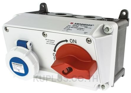 Mennekes Right Angle Switchable IP67 Interlocked Socket 2P+E, Earthing Position 6h, 16A, 230 V