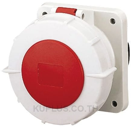 Mennekes TorsionSpringCONTACT Series, IP67 Red Panel Mount 5P Industrial Power Socket, Rated At 125A, 400V