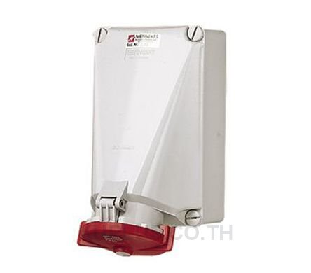 Mennekes IP67 Red Wall Mount 4P Industrial Power Socket, Rated At 125A, 400V