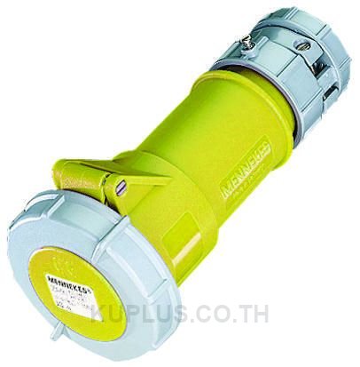 Mennekes PowerTOP Series, IP67 Yellow Cable Mount 3P Industrial Power Socket, Rated At 32A, 110V