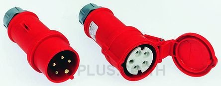 Mennekes StarTOP Series, IP44 Yellow Cable Mount 3P Industrial Power Socket, Rated At 16A, 110V