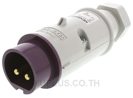 Mennekes IP44 Purple Cable Mount 2P Industrial Power Plug, Rated At 16A, 20   25V