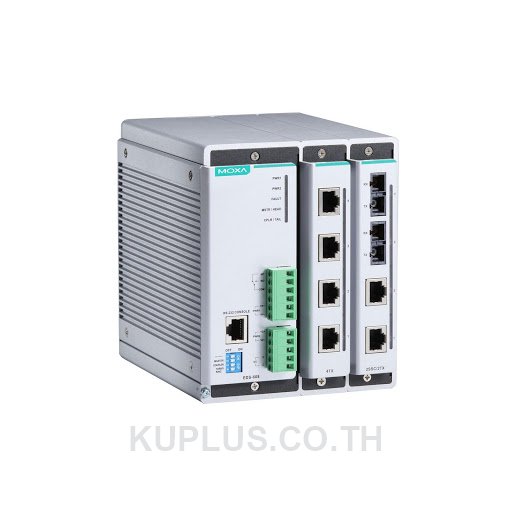 Compact managed Ethernet switch system with 2 slots for 4-port fast Ethernet interface modules, for a total of up to 8 ports, -40 to 75Â°C operating temperature