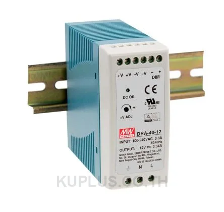 พาวเวอร์ซัพพลายเกาะราง (ติดรางปีกนก DIN) Mean Well DRA-40-24 40.08 W เอาต์พุต 24 V 1.7 A