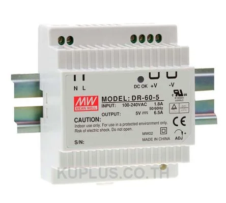 Mean Well DR-60-12, 60W Din Rail Single O/P Class2