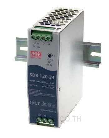 Mean Well SDR-120-48, DIN Rail Power Supply, 91%, 48V, 2.5A, 120W, Adjustable