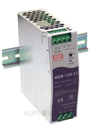 พาวเวอร์ซัพพลายเกาะราง (ติดรางปีกนก DIN) Mean Well WDR-120-48 120 W เอาต์พุต 48 V 2.5 A