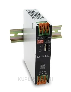 พาวเวอร์ซัพพลายเกาะราง (ติดรางปีกนก DIN) แบบบางพิเศษ (Ultra Slim) Mean Well XDR-120-24LA 120 วัตต์ เอาต์พุต 24 VDC (ขั้วต่อแบบ Lever (ไม่ต้องใช้เครื่องมือ))