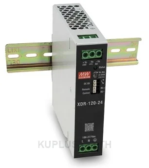 พาวเวอร์ซัพพลายเกาะราง (ติดรางปีกนก DIN) แบบบางพิเศษ (Ultra Slim) Mean Well XDR-120-24 120 วัตต์ เอาต์พุต 24 VDC (ขั้วต่อแบบสกรู (Screw))